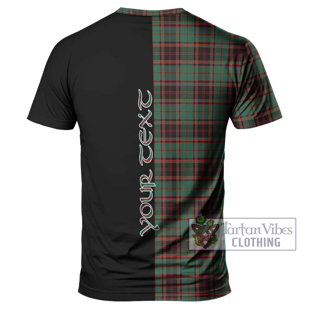 Buchan Ancient Tartan T-Shirt with Family Crest and Half Of Me Style - Tartanvibesclothing Shop