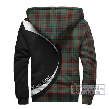 Buchan Ancient Tartan Sherpa Hoodie with Family Crest Circle Style