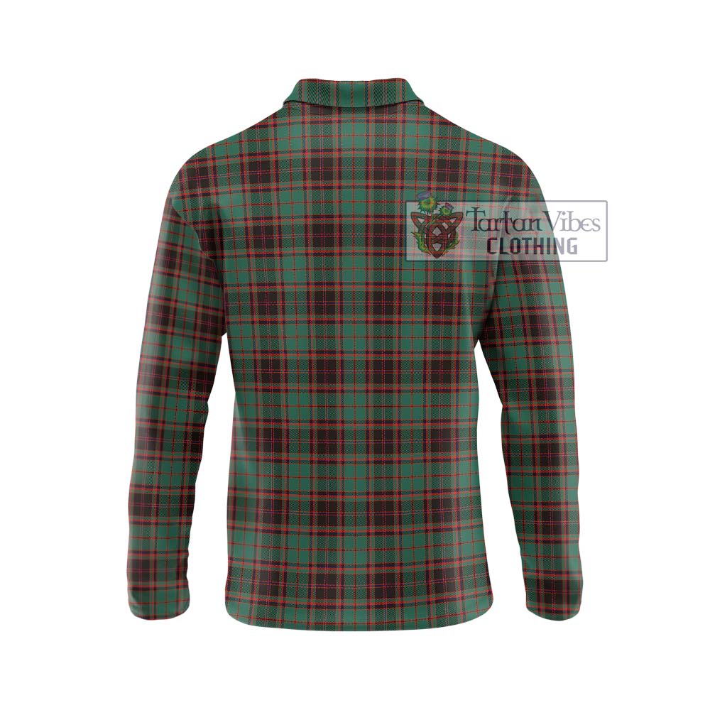 Buchan Ancient Tartan Long Sleeve Polo Shirt with Family Crest DNA In Me Style - Tartanvibesclothing Shop