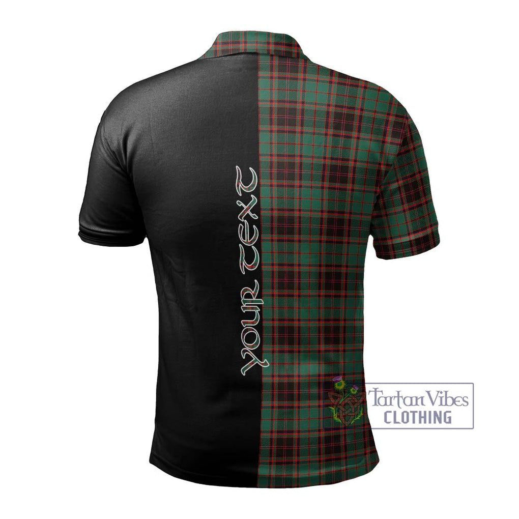 Buchan Ancient Tartan Polo Shirt with Family Crest and Half Of Me Style - Tartanvibesclothing Shop