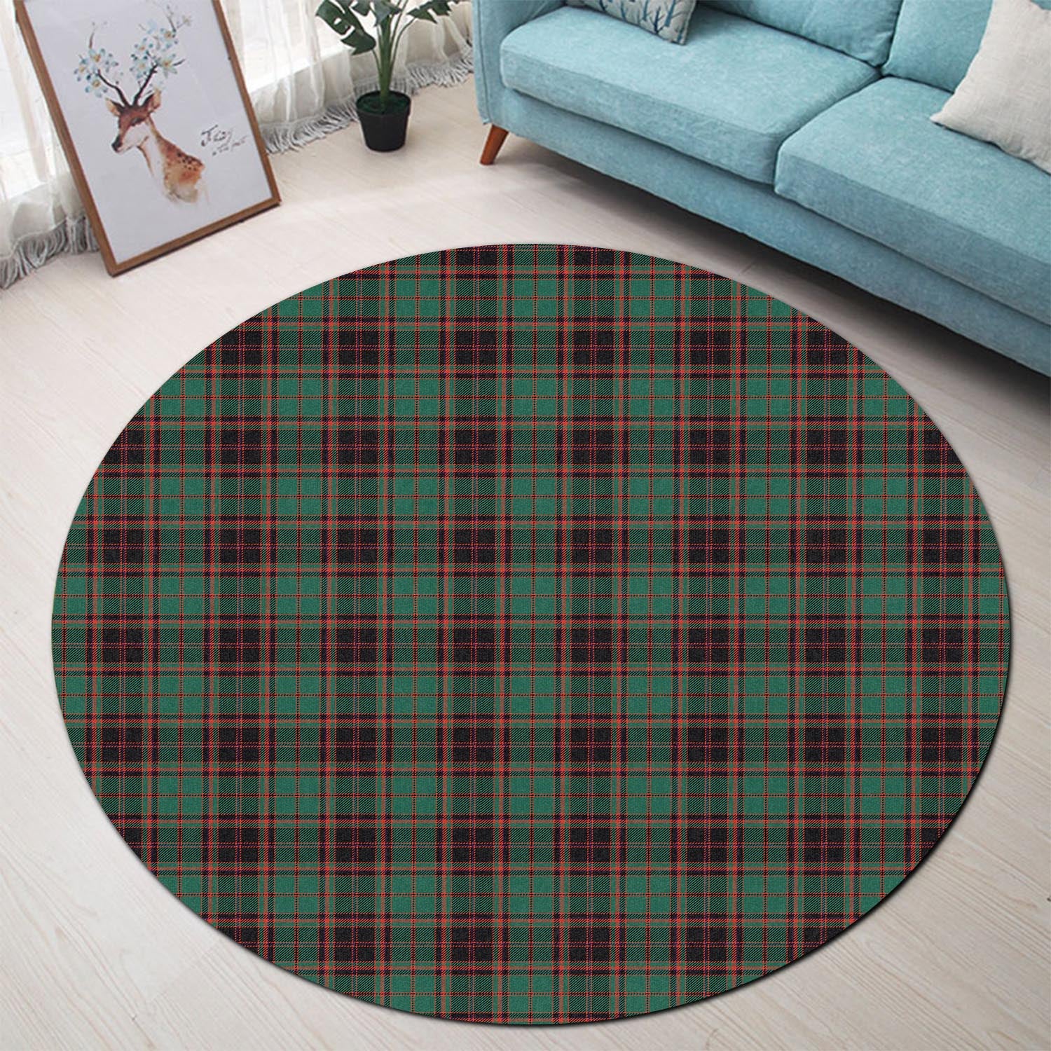 Buchan Ancient Tartan Round Rug - Tartanvibesclothing