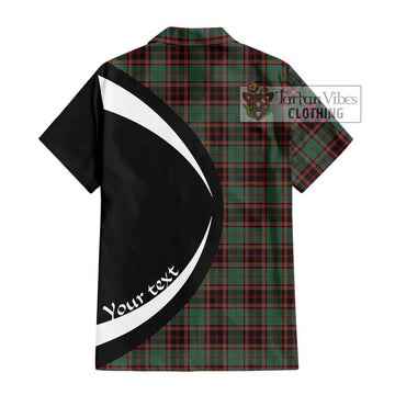 Buchan Ancient Tartan Short Sleeve Button Up with Family Crest Circle Style