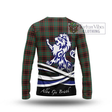 Buchan Ancient Tartan Long Sleeve T-Shirt with Alba Gu Brath Regal Lion Emblem