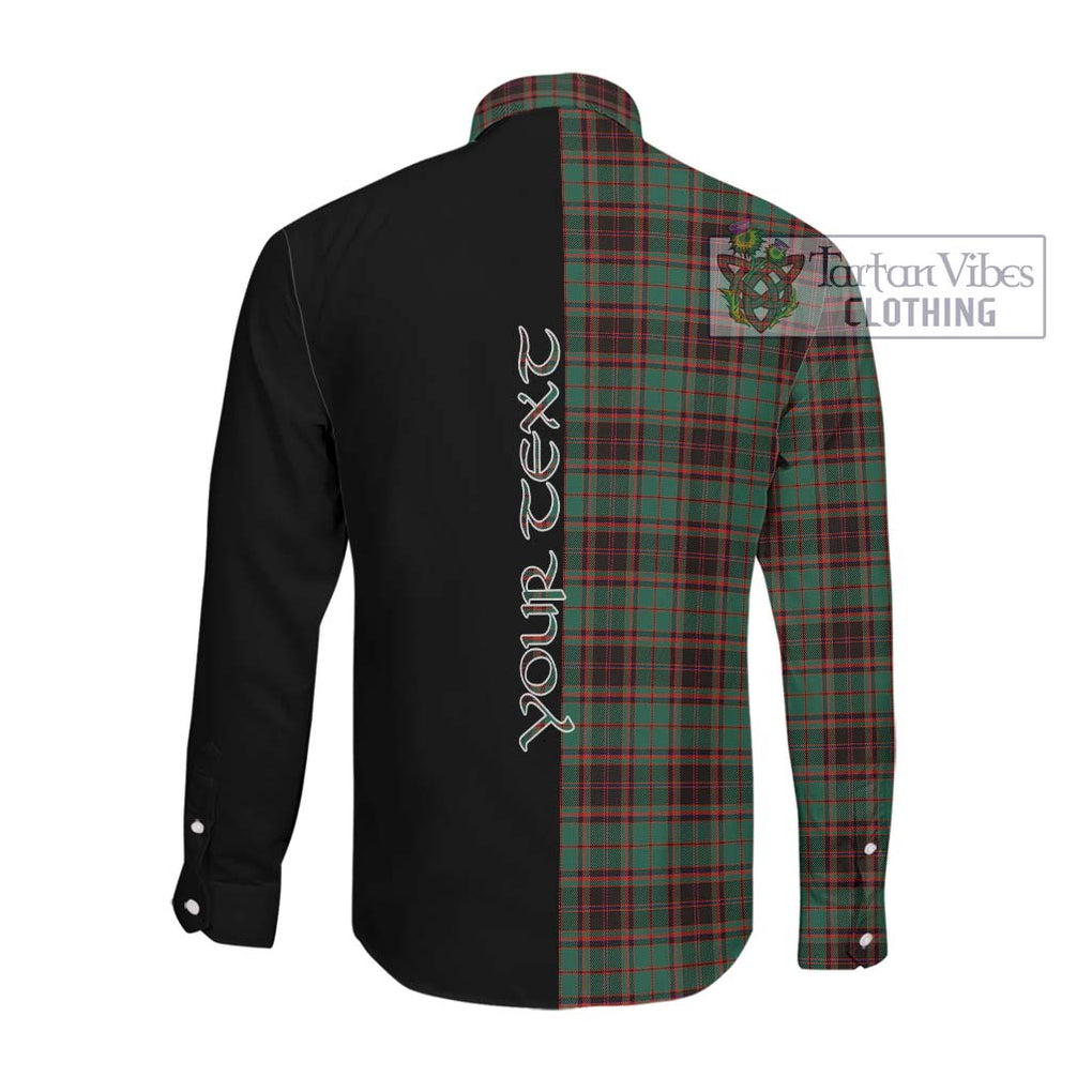 Buchan Ancient Tartan Long Sleeve Button Shirt with Family Crest and Half Of Me Style Men's Shirt - Tartanvibesclothing Shop