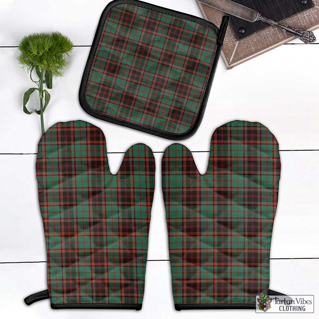 Buchan Ancient Tartan Combo Oven Mitt & Pot-Holder Combo 1 Oven Mitt & 1 Pot-Holder Black - Tartan Vibes Clothing