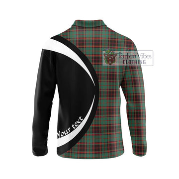 Buchan Ancient Tartan Long Sleeve Polo Shirt with Family Crest Circle Style