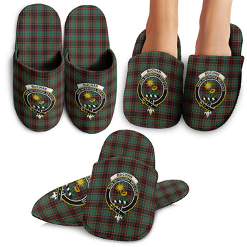 Buchan Ancient Tartan Home Slippers with Family Crest