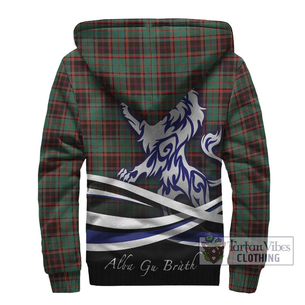 Buchan Ancient Tartan Sherpa Hoodie with Alba Gu Brath Regal Lion Emblem - Tartanvibesclothing Shop