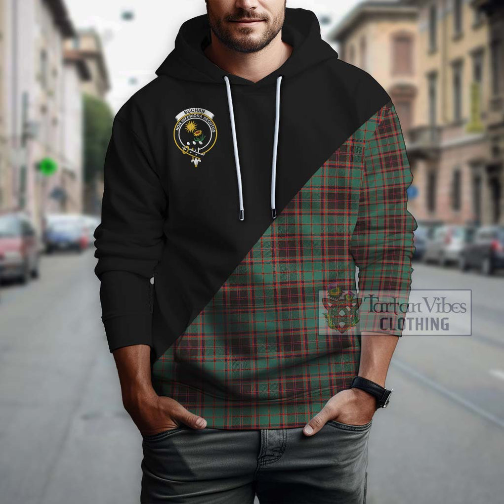 Buchan Ancient Tartan Hoodie with Family Crest and Military Logo Style - Tartanvibesclothing Shop