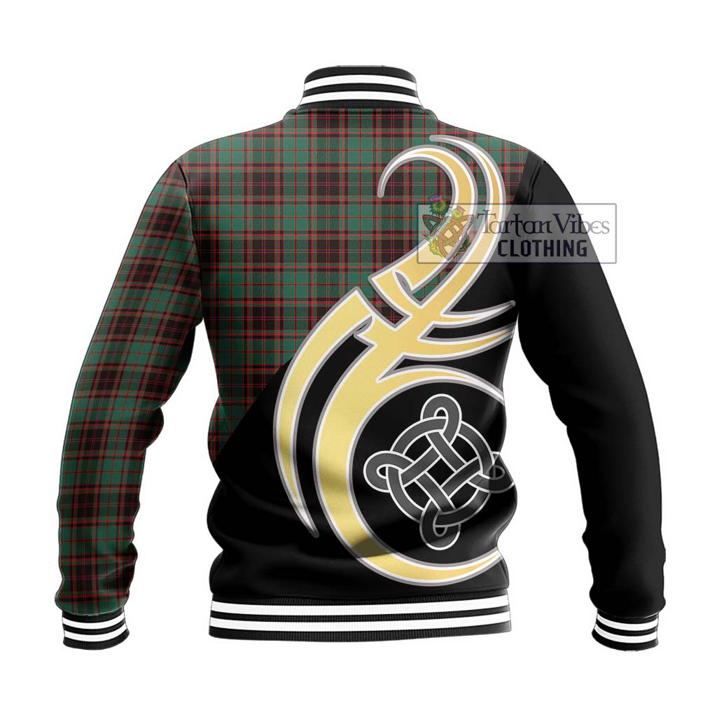 Buchan Ancient Tartan Baseball Jacket with Family Crest and Celtic Symbol Style - Tartan Vibes Clothing