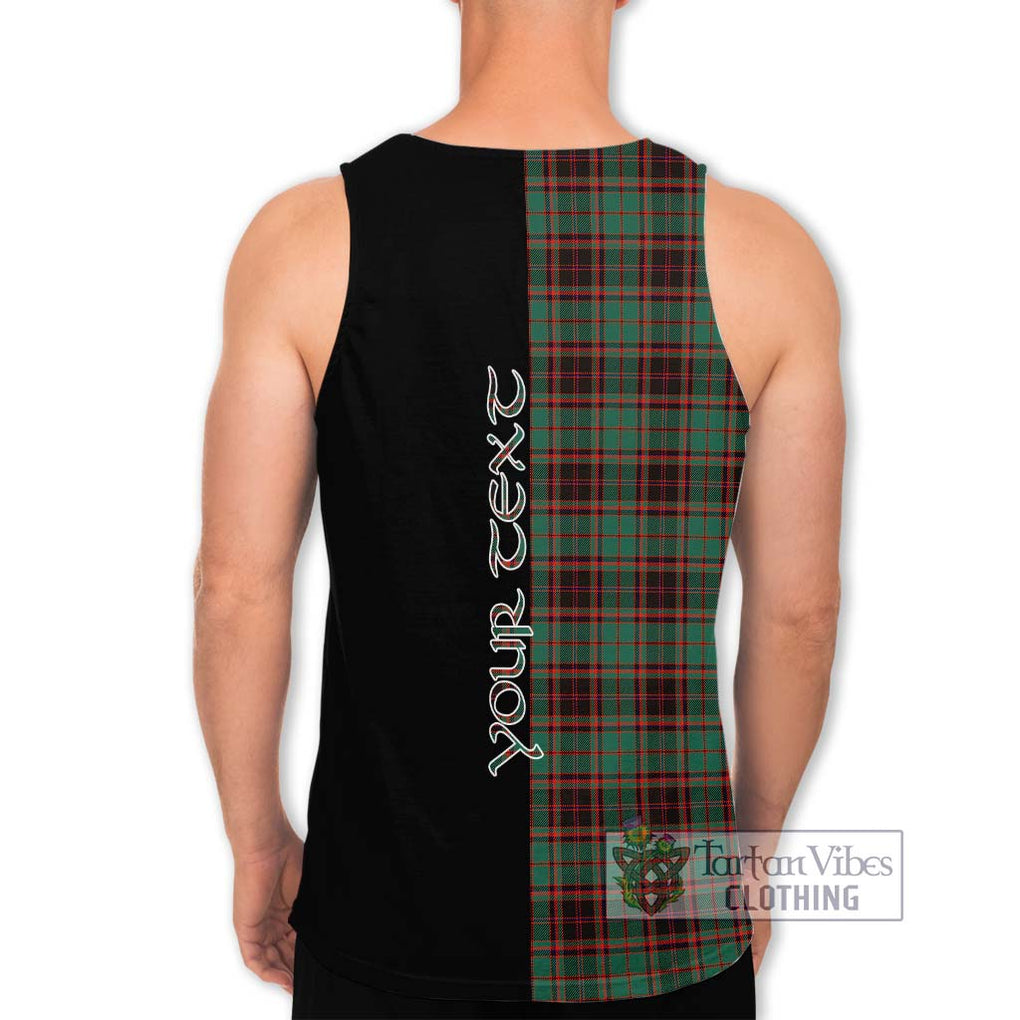 Buchan Ancient Tartan Men's Tank Top with Family Crest and Half Of Me Style - Tartanvibesclothing Shop