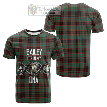 Buchan Ancient Tartan Cotton T-shirt with Family Crest DNA In Me Style