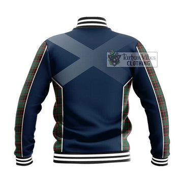 Buchan Ancient Tartan Baseball Jacket with Family Crest and Lion Rampant Vibes Sport Style