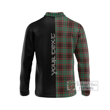 Buchan Ancient Tartan Long Sleeve Polo Shirt with Family Crest and Half Of Me Style