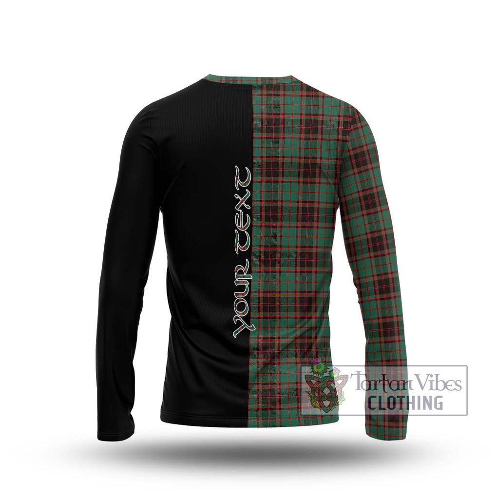 Buchan Ancient Tartan Long Sleeve T-Shirt with Family Crest and Half Of Me Style - Tartanvibesclothing Shop