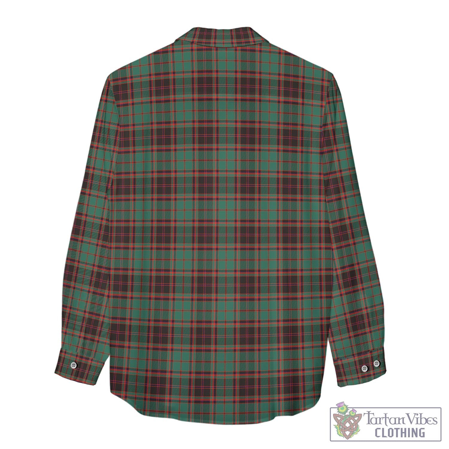 Tartan Vibes Clothing Buchan Ancient Tartan Womens Casual Shirt with Family Crest