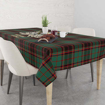 Buchan Ancient Tartan Tablecloth with Clan Crest and the Golden Sword of Courageous Legacy