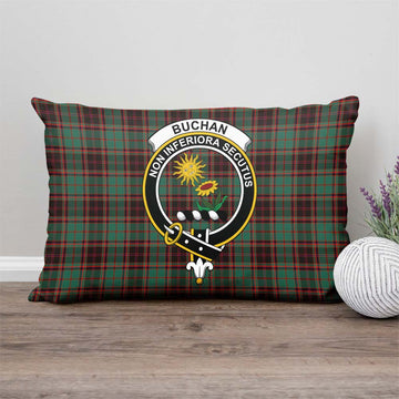 Buchan Ancient Tartan Pillow Cover with Family Crest