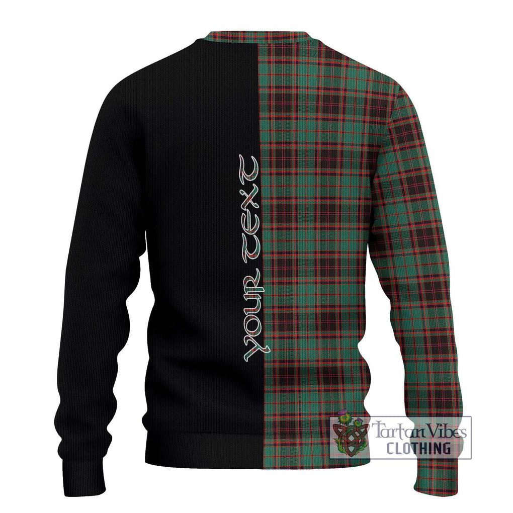 Buchan Ancient Tartan Knitted Sweater with Family Crest and Half Of Me Style - Tartanvibesclothing Shop