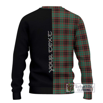 Buchan Ancient Tartan Ugly Sweater with Family Crest and Half Of Me Style