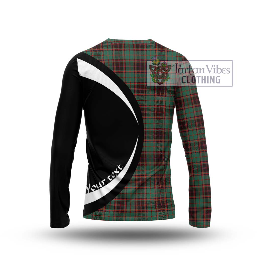 Buchan Ancient Tartan Long Sleeve T-Shirt with Family Crest Circle Style - Tartan Vibes Clothing