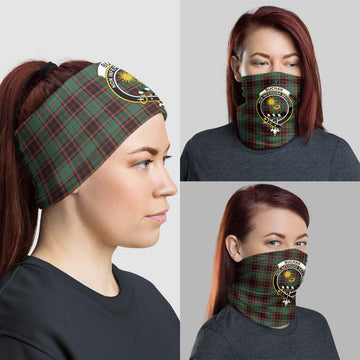 Buchan Ancient Tartan Neck Gaiters, Tartan Bandanas, Tartan Head Band with Family Crest