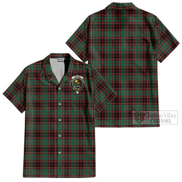 Buchan Ancient Tartan Cotton Hawaiian Shirt with Family Crest