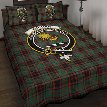 Buchan Ancient Tartan Quilt Bed Set with Family Crest