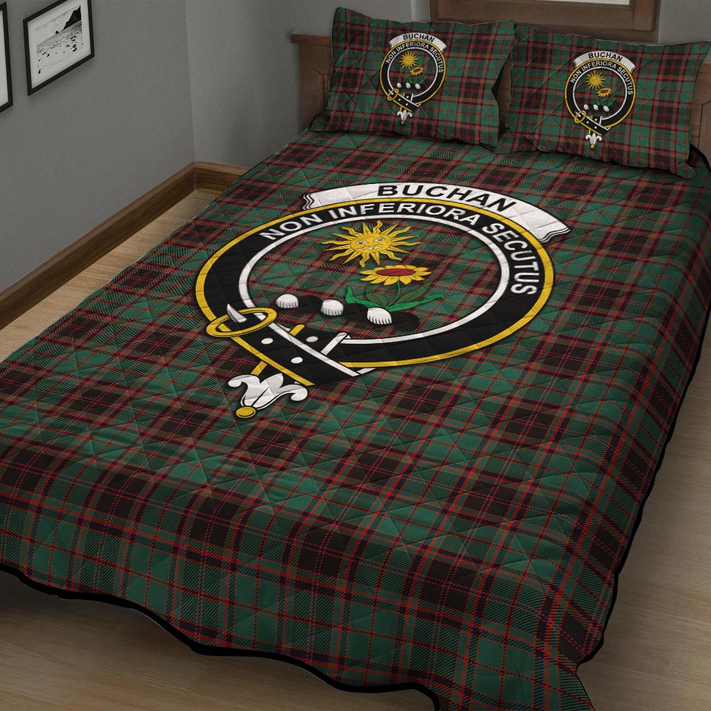 Buchan Ancient Tartan Quilt Bed Set with Family Crest - Tartan Vibes Clothing