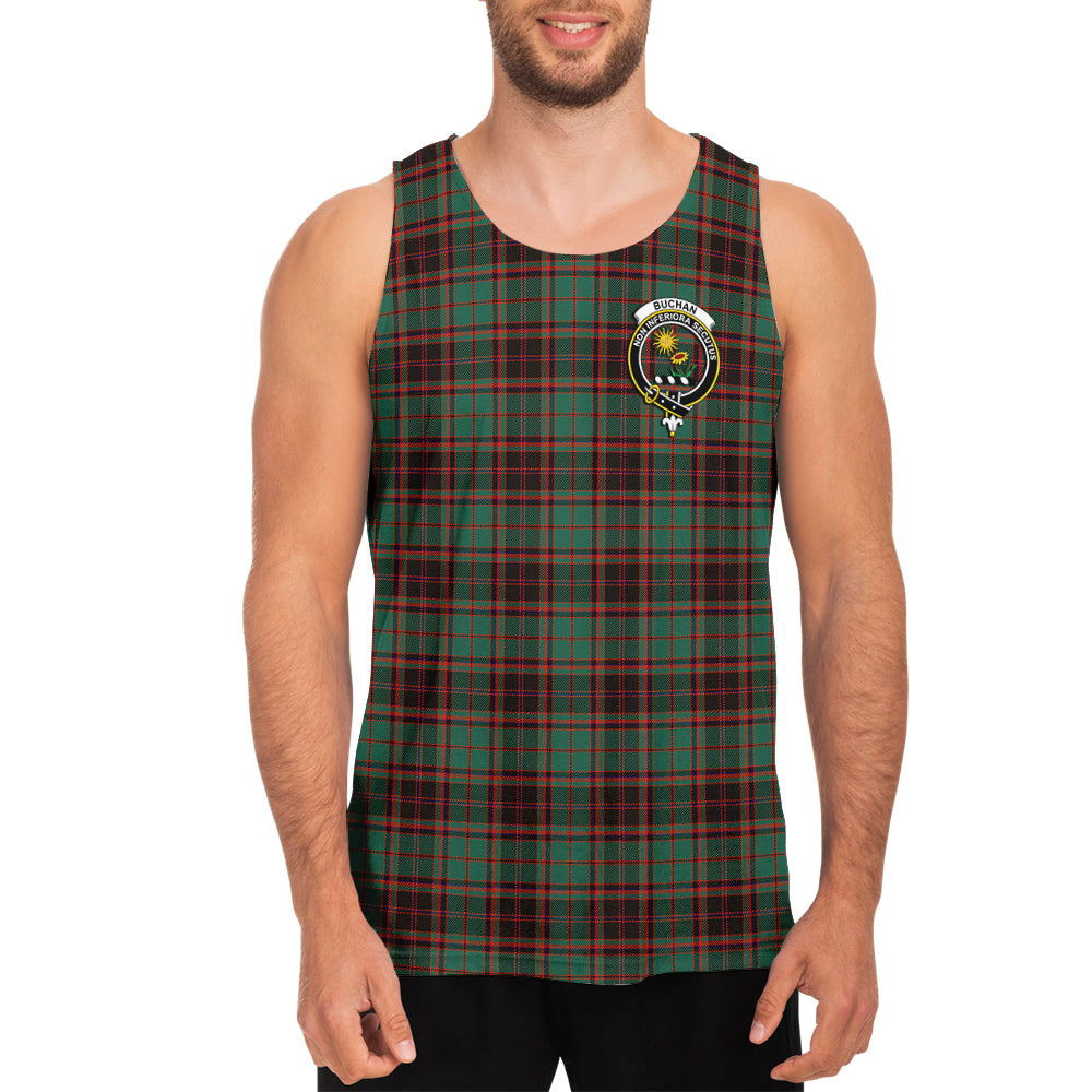 Buchan Ancient Tartan Mens Tank Top with Family Crest - Tartanvibesclothing