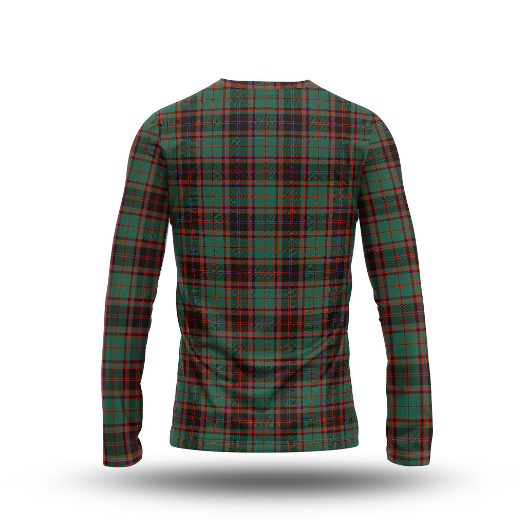 Buchan Ancient Tartan Long Sleeve T-Shirt with Family Crest - Tartanvibesclothing