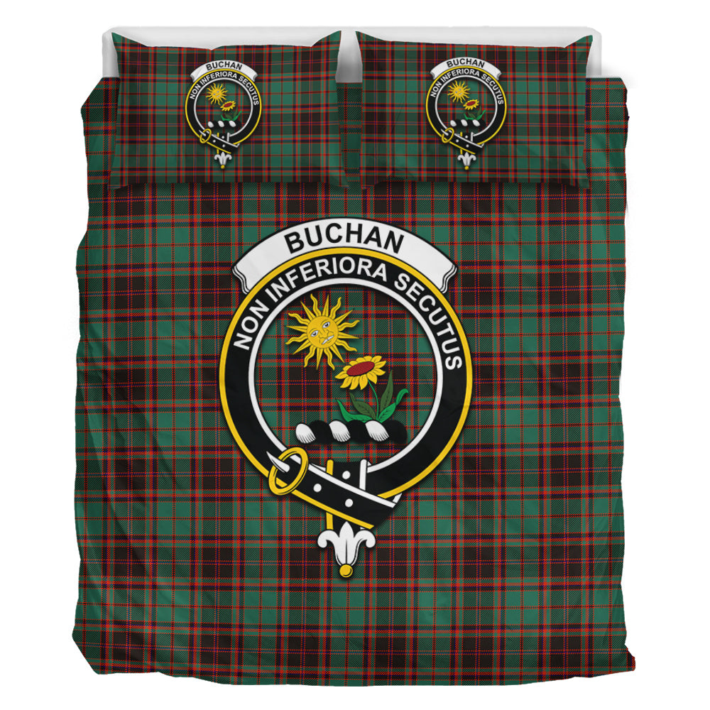 Buchan Ancient Tartan Bedding Set with Family Crest - Tartan Vibes Clothing