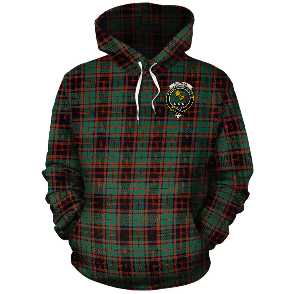 Buchan Ancient Tartan Hoodie with Family Crest - Tartanvibesclothing