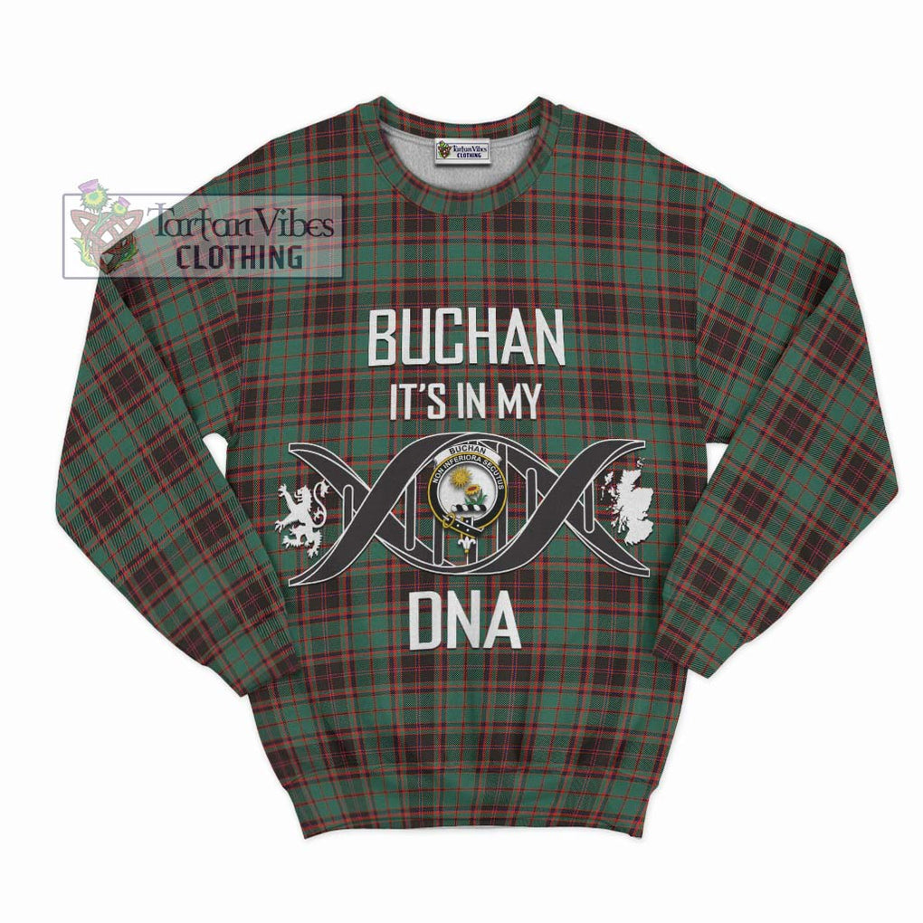 Buchan Ancient Tartan Sweatshirt with Family Crest DNA In Me Style - Tartanvibesclothing Shop