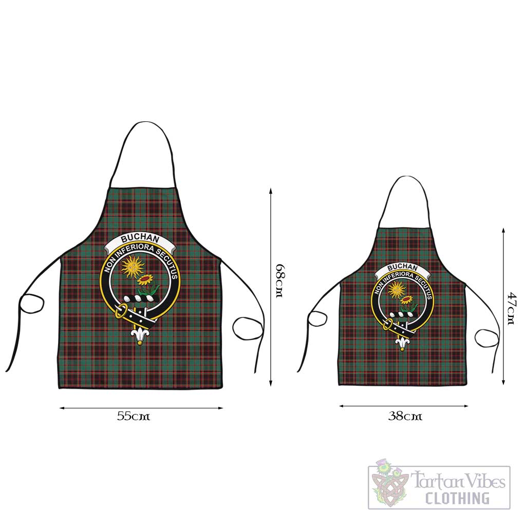 Buchan Ancient Tartan Apron with Family Crest Black L 55x68 cm - Tartan Vibes Clothing