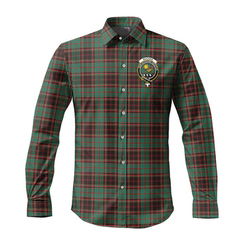 Buchan Ancient Tartan Long Sleeve Button Up Shirt with Family Crest