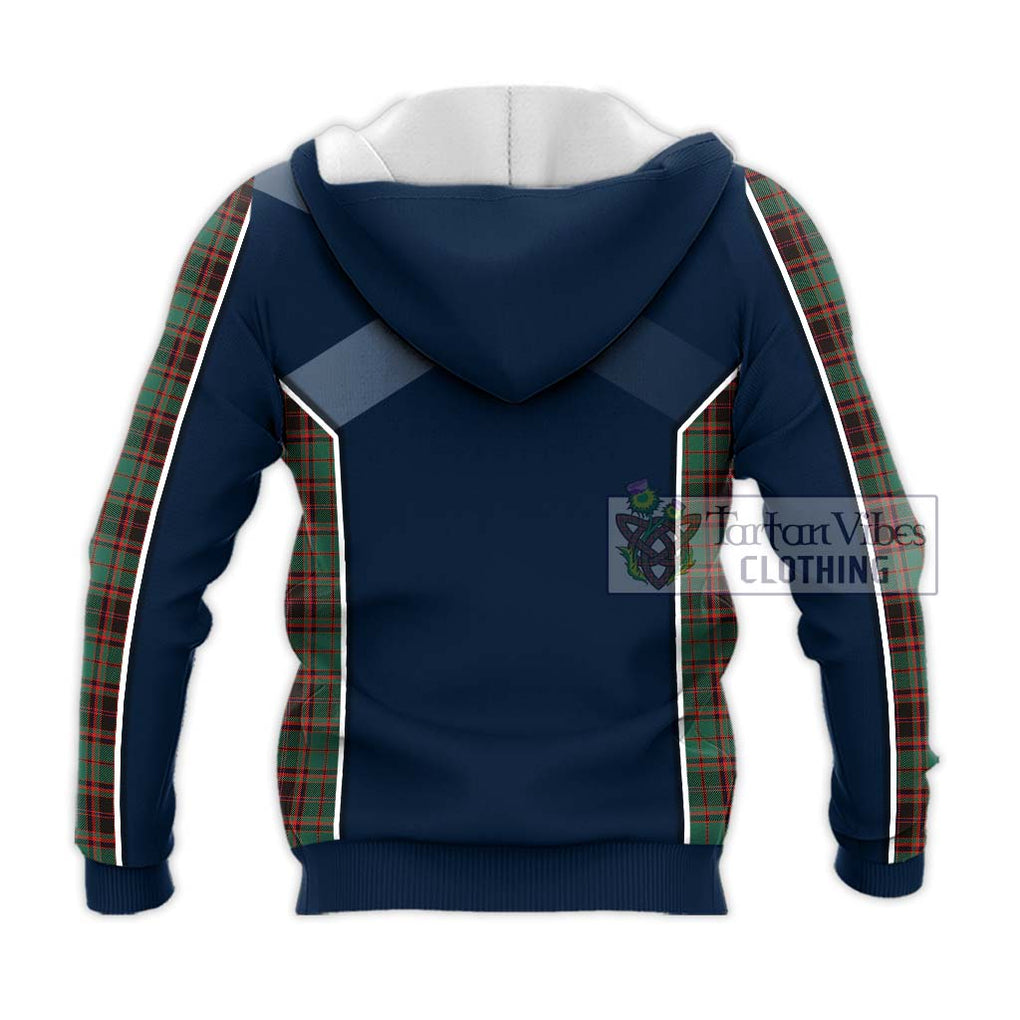 Buchan Ancient Tartan Knitted Hoodie with Family Crest and Lion Rampant Vibes Sport Style - Tartan Vibes Clothing