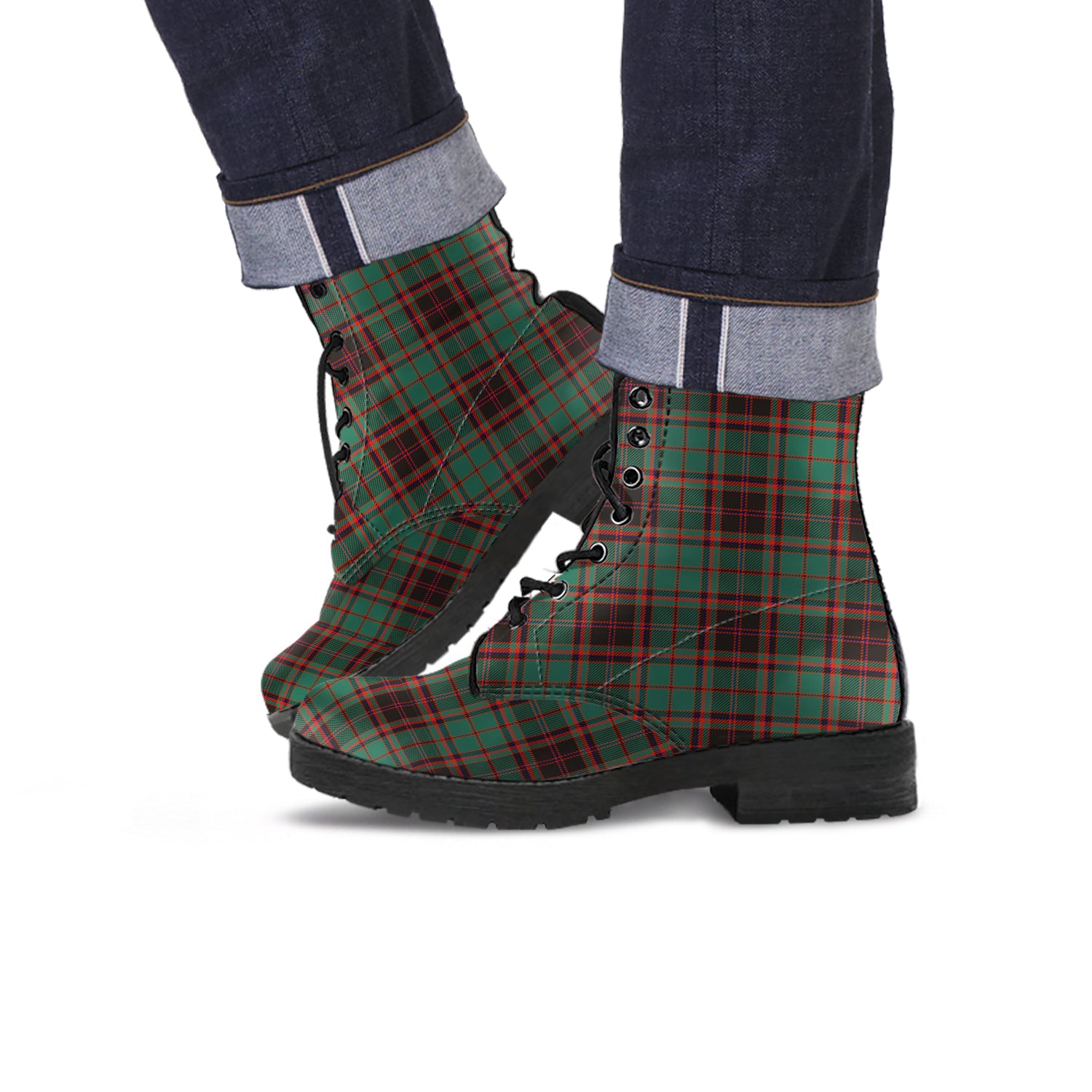 Buchan Ancient Tartan Leather Boots - Tartanvibesclothing