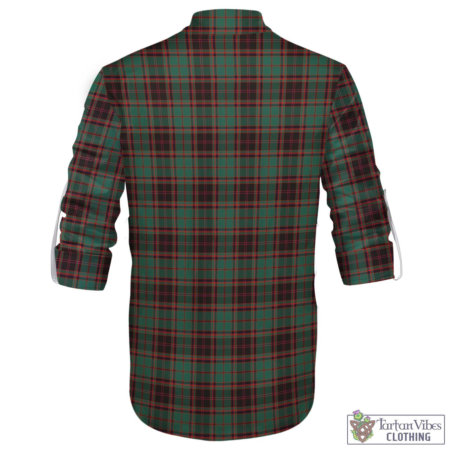 Tartan Vibes Clothing Buchan Ancient Tartan Men's Scottish Traditional Jacobite Ghillie Kilt Shirt