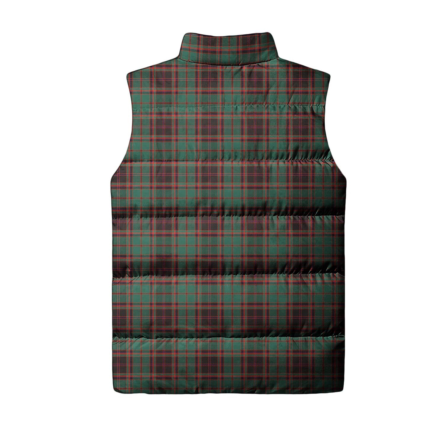 Buchan Ancient Tartan Sleeveless Puffer Jacket with Family Crest - Tartanvibesclothing