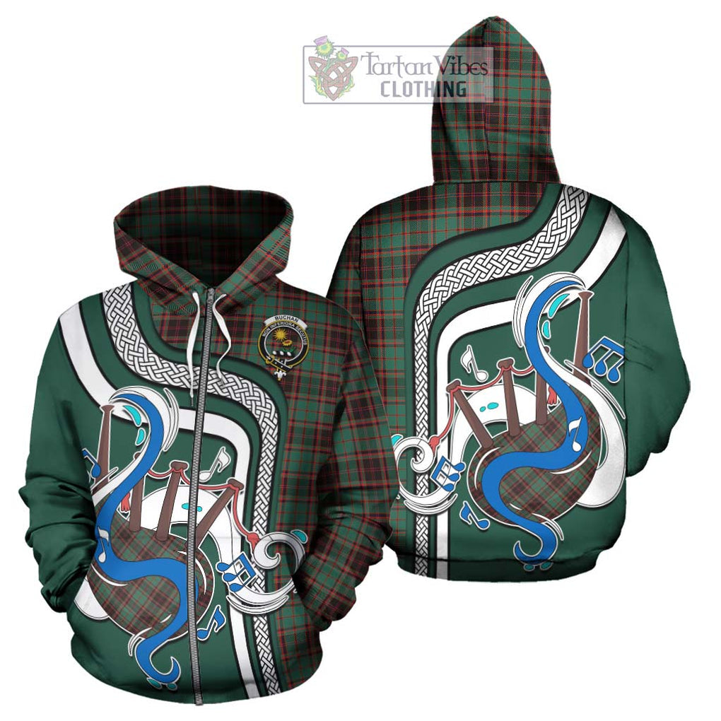 Buchan Ancient Tartan Hoodie with Epic Bagpipe Style - Tartanvibesclothing Shop