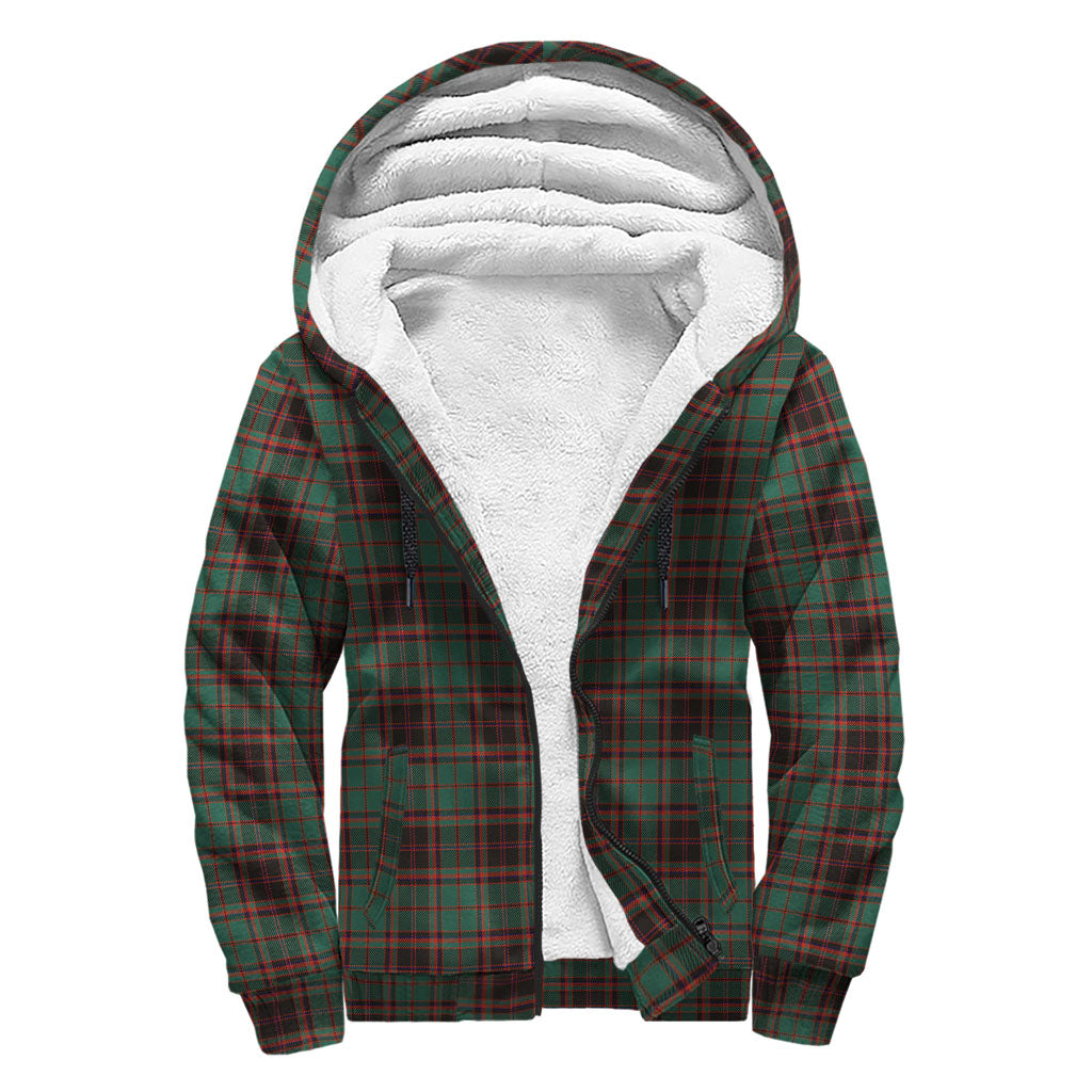 Buchan Ancient Tartan Sherpa Hoodie with Family Crest - Tartanvibesclothing