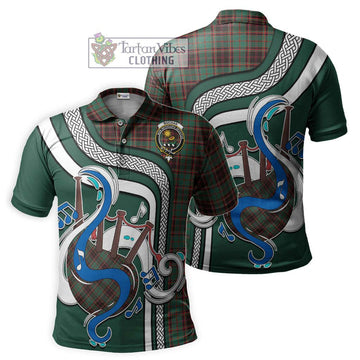 Buchan Ancient Tartan Polo Shirt with Epic Bagpipe Style