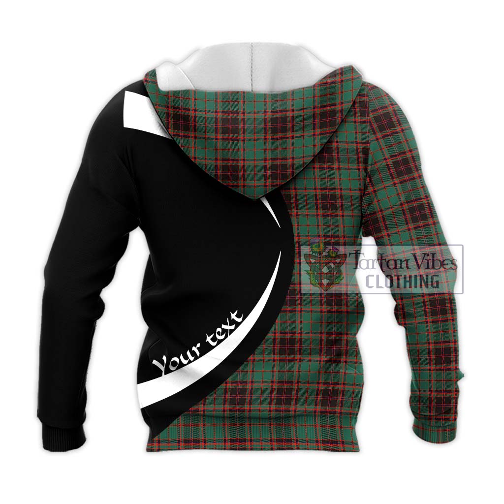 Buchan Ancient Tartan Knitted Hoodie with Family Crest Circle Style - Tartan Vibes Clothing