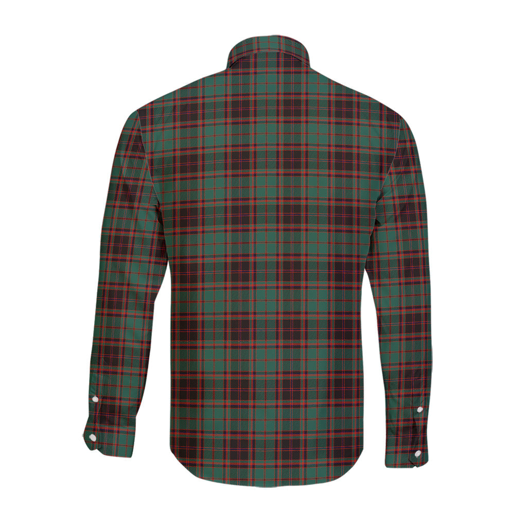 Buchan Ancient Tartan Long Sleeve Button Up Shirt with Family Crest - Tartanvibesclothing