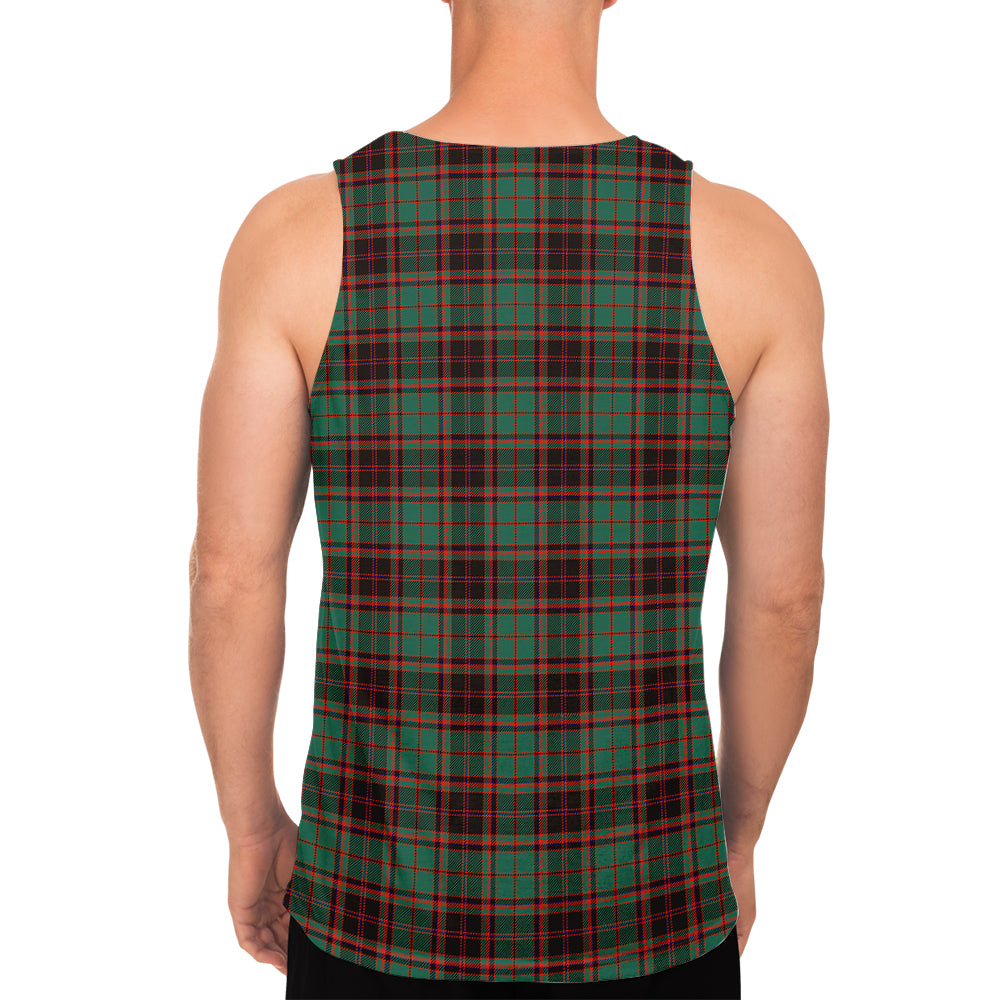 Buchan Ancient Tartan Mens Tank Top with Family Crest - Tartanvibesclothing