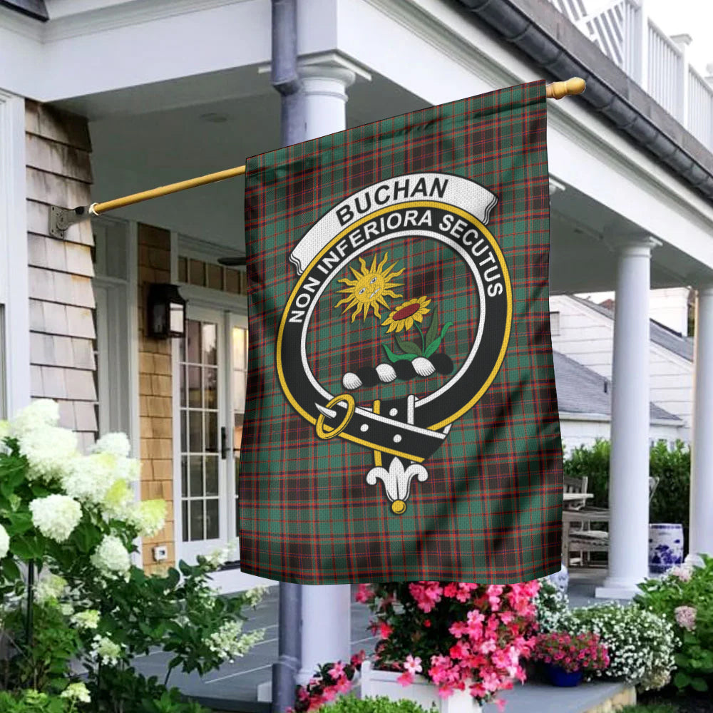 Buchan Ancient Tartan Flag with Family Crest - Tartan Vibes Clothing