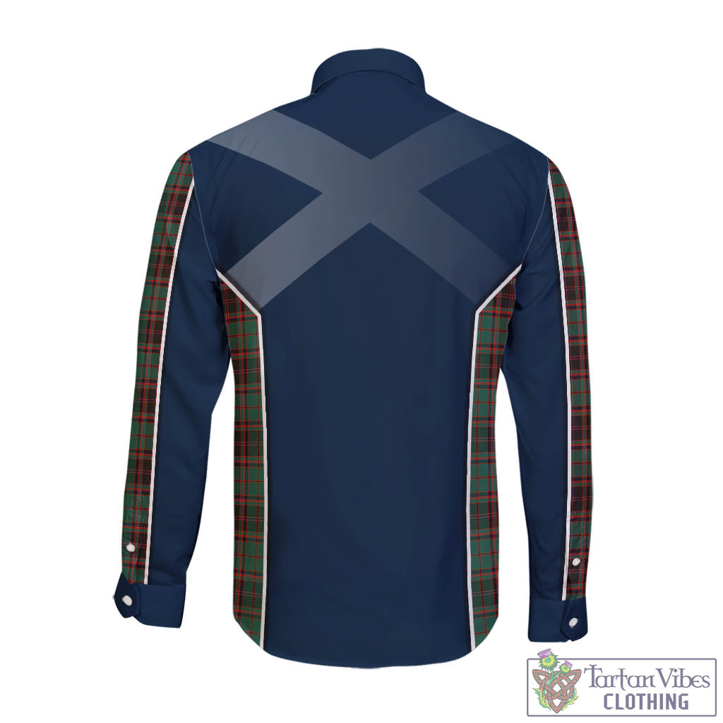 Tartan Vibes Clothing Buchan Ancient Tartan Long Sleeve Button Up Shirt with Family Crest and Lion Rampant Vibes Sport Style