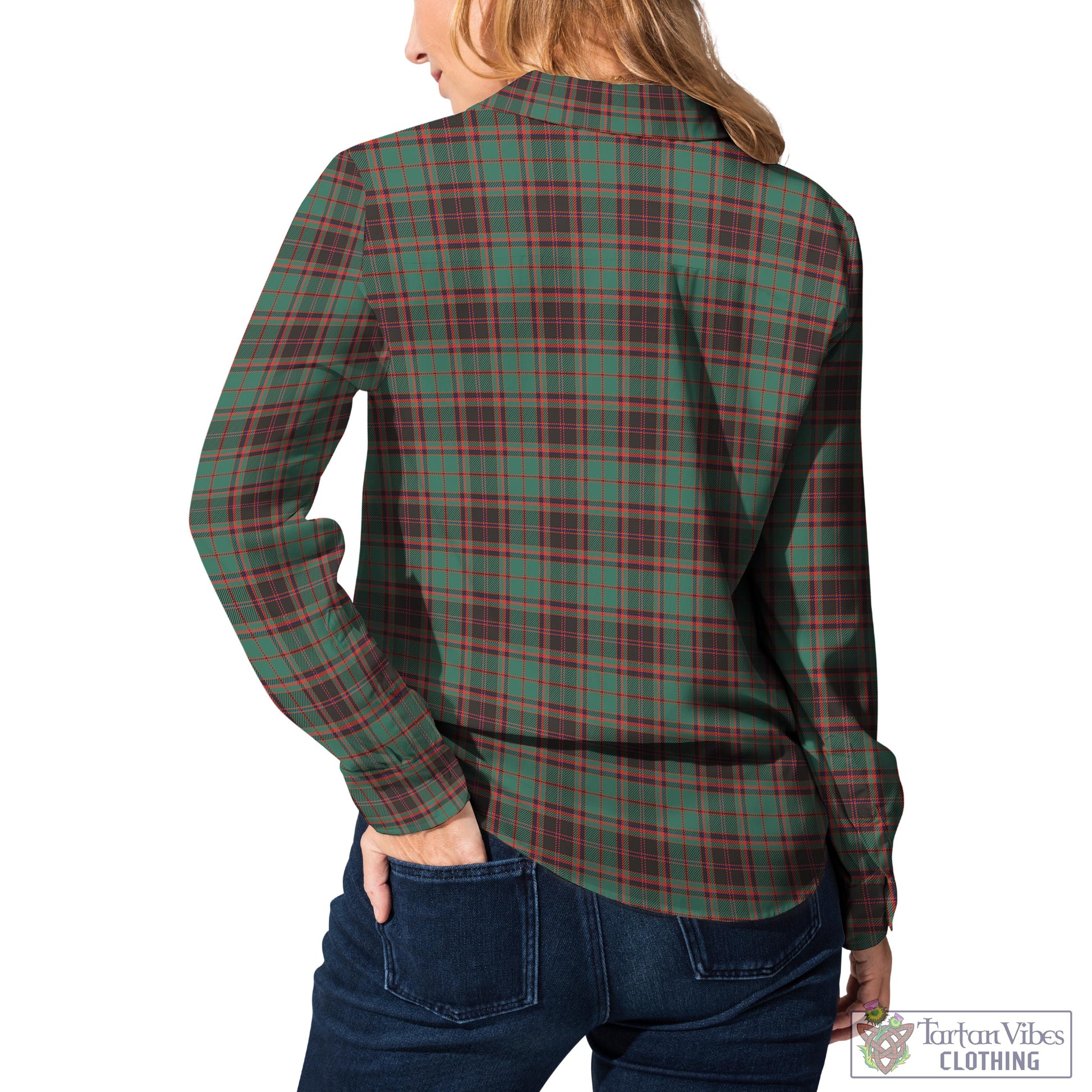 Tartan Vibes Clothing Buchan Ancient Tartan Womens Casual Shirt with Family Crest