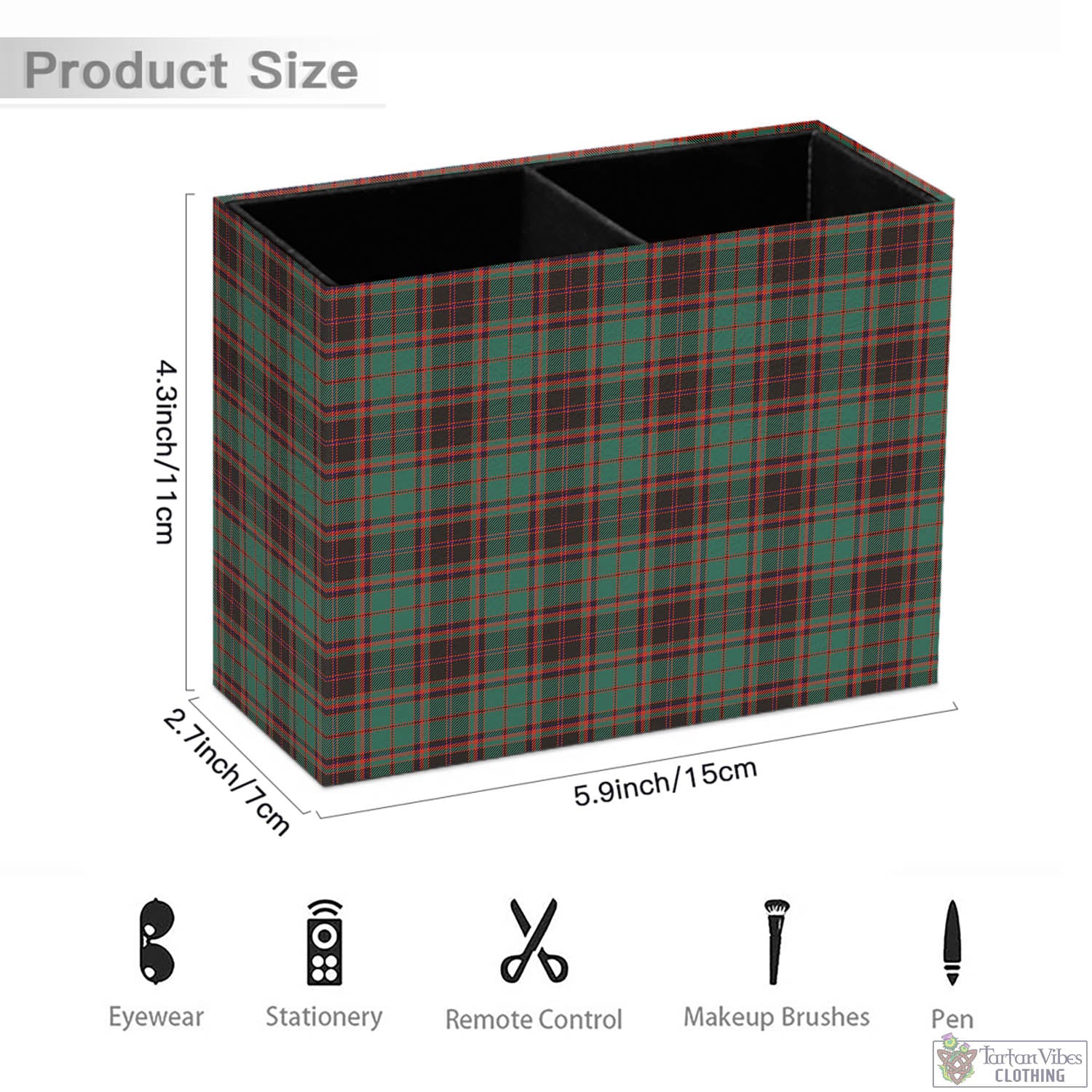 Tartan Vibes Clothing Buchan Ancient Tartan Pen Holder